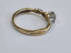 9ct gold ring cz stones size L