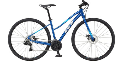 ** Collection Only ** GT Transeo Sport Step Through Hybrid Bike - Blue Medium Frame