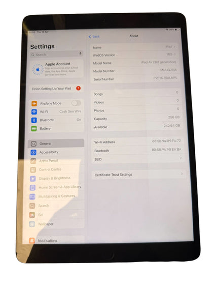 Apple iPad Air 3rd Gen 256gb