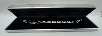 ** BRAND NEW ** 925 SILVER CZ BRACELET 7.4” 7.6G