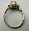 9ct gold ring with pearl size M 1/2