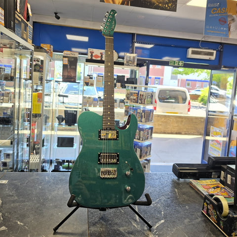 Harley Benton Fusion-T Electric Guitar Green Ocean Turquoise