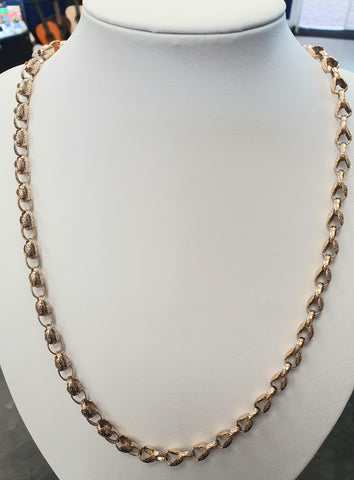 9CT GOLD HOOP 23” CHAIN LEIGH STORE
