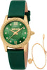 ...sale... Just Cavalli Green Leather Strap Watch