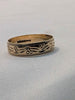 9ct Yellow Gold Gents Wedding Band Ring With Pattern - Size Q - 1.97 Grams