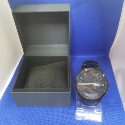 Armani Exchange Black Dial Stainless Steel AX2104 Men's Watch-SCRATCHES ON FACE DIAL