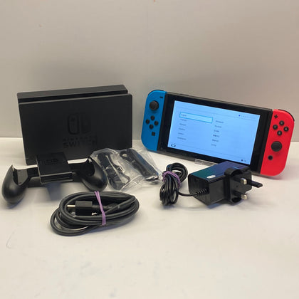 Nintendo Switch Console with Neon Red/ Neon Blue Joy Cons 32GB Boxed