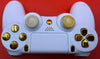 Arctic White Themed W/ Chrome Gold Buttons Official Ps4 Controller V2