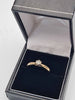 9ct Yellow Gold Ladies Ring With Cubic Zirconia Stone - 1.10 Grams - Size R