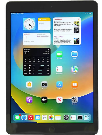 Apple iPad 7th Generation Tablet - 32GB - WiFi + Cellular - Unlocked - Space Grey - A2198