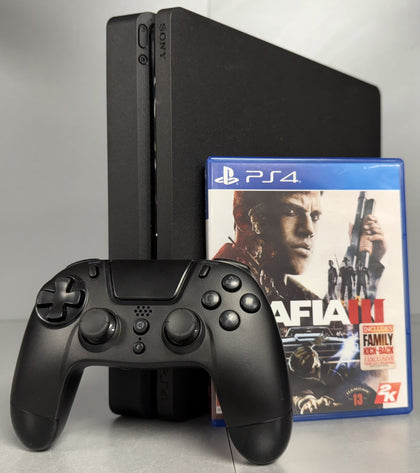 Sony Playstation 4 Slim 500GB Black Console Bundle ( + Mafia 3 ) ** Unboxed **