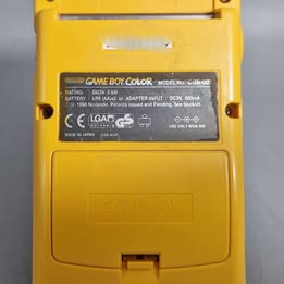 Game Boy Color Console, Yellow, Unboxed and 3 games