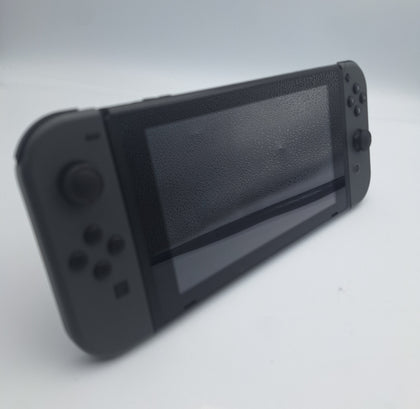 Nintendo Switch 32GB black gaming console with black joy-cons and original charger UNBOXED