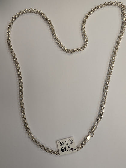 925 Silver Belcher chain - 30.5