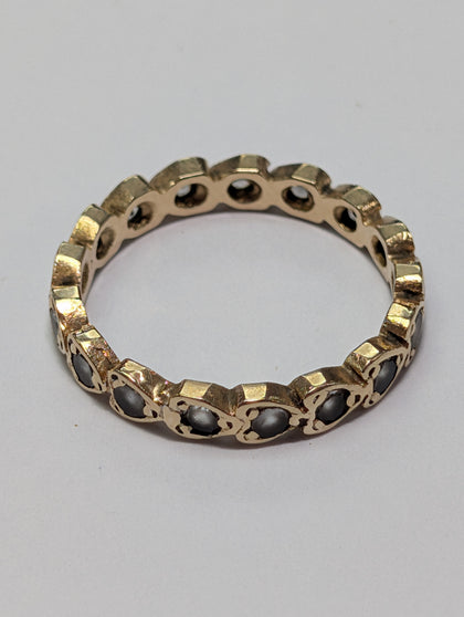 9CT Heart Style Ring - Size L 1/2