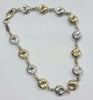 9ct White/Yellow Gold Chain & Bracelet Set