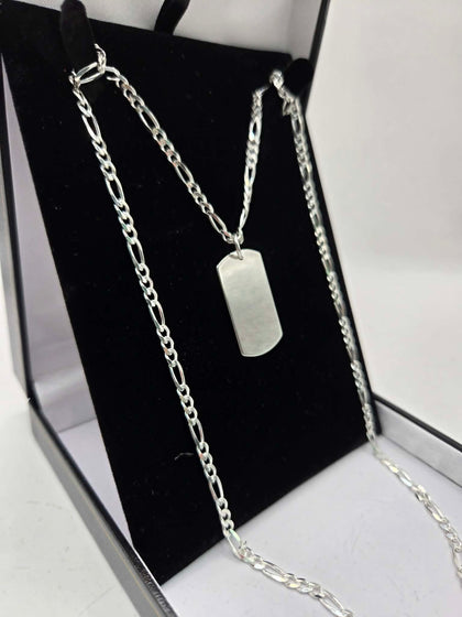 925 silver Dog Tag necklace , 17.6grams and hallmarked. comes with box