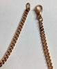 9ct rose gold curb chain necklace 20"