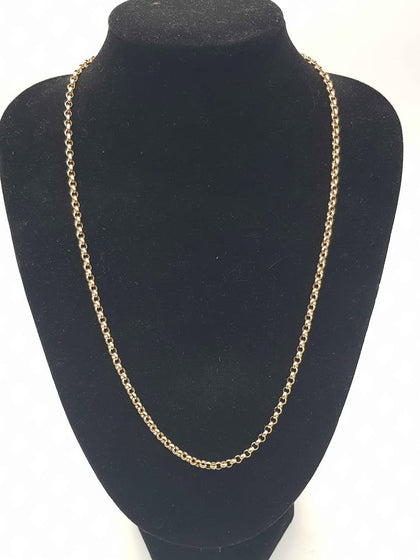 9ct Yellow Gold Belcher Chain Necklace - 10.69 Grams - 20