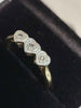 18ct Yellow Gold Ring with Clear Stones (Platinum Mount) - Size L - 2.77g