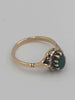 (9K Hallmarked&Tested), Gold Ring With Green Stone, 2.2g, Size K
