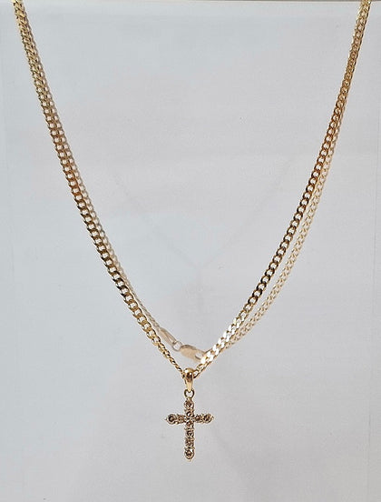 9 Carat Gold Chain and Cross