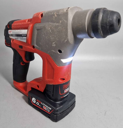 Milwaukee Brushless 12v M12CH SDS Hammer Drill with 6.0AH m12 lithium battery