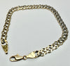 9ct yellow gold double link bracelet 8"