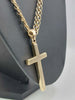 9K 30" Hallmarked gold Chain(44.83grams) With a 9k Hallmarked cross Pendent (21.80 grams)