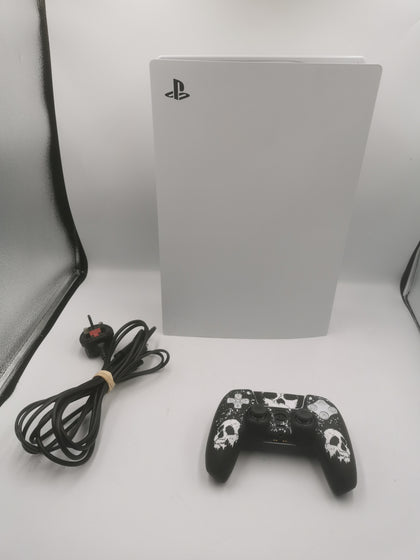 Playstation 5 Console, 825GB, White, Unboxed includes 1 pad with custom skin
