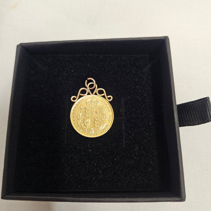 1892 Gold Half Sovereign Queen Victoria Jubilee Head Shield Back