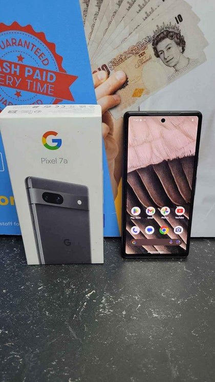 Google Pixel 7A - 128GB - Charcoal - Open Unlocked- Boxed.