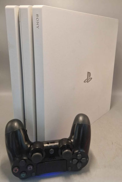 Sony Playstation 4 Pro Console, 1TB Glacier White (No Game/DLC), With Leads And 3rd Party Controller