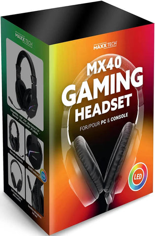 Maxx Tech MX40 LED Gaming Headset (PC, Switch, PS & Xbox) *Collection Only*