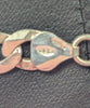 925 HALLAMRKED SILVER, THIN CURBED CHAIN W/ LOBSTER LOCK, 20", 33.5G