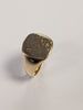 9ct Gold Diamond Signet Ring Size  S 1/2