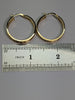 14ct gold Greek key hoop earrings