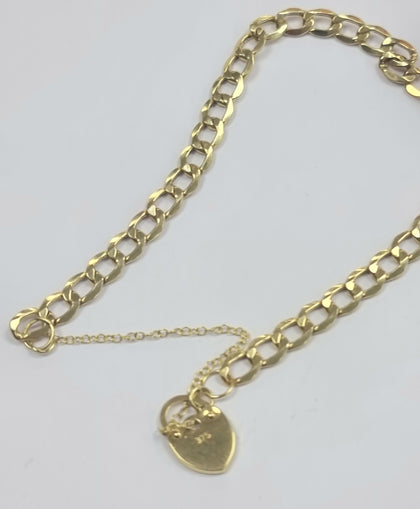 9ct Gold GPadlock Bracelet