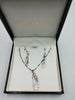 ERNEST JONES STERING SILVER FEATHER PENDANT NECKLACE & EARRING SET
