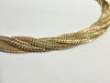 9ct yellow gold braided herringbone necklace 16"