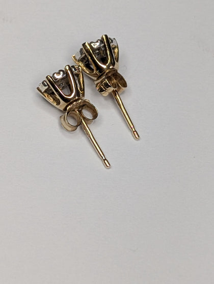 9ct gold diamond earrings