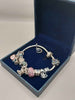 (925 Hallmarked & Tested) Silver Bracelet With 12 Silver Charms