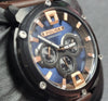 Police Armor II Black Dial Black Leather Strap Watch 15047