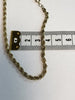 9ct Yellow Gold Rope Chain - 22" - 17.56g