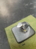Gucci Trademark Sterling Silver Heart Ring Size M