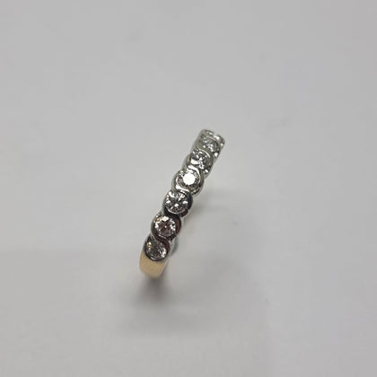 18ct Gold 0.49ct Diamond Half Eternity Style Ring - Size P - RRP £1780