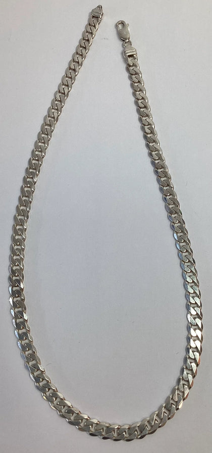 Silver Curb Chain 18”