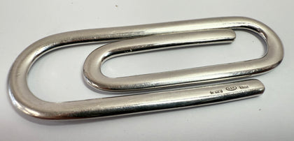 Prada sterling silver paperclip motif money clip