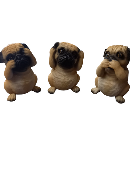 Nemesis Now Three Wise Pugs