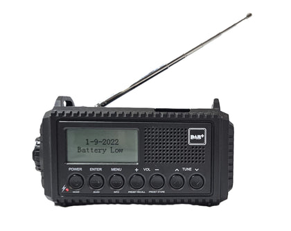 ROCAM Wind Up Solar Radio, DAB/FM Radio with 5000mAh Rechargeable Power Bank, Solar Panel/USB/Hand Crank Charger